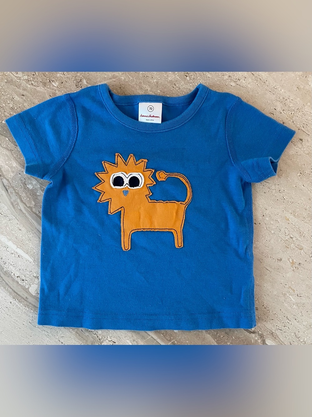 Hanna Andersson lion appliqué t-shirt 70cm